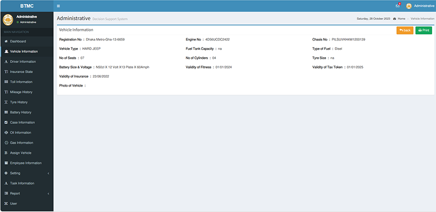 Online Vehicle Management System with Map Tracking 